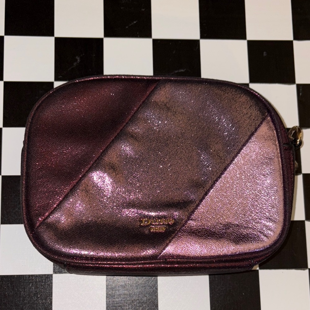 Dune London Purple and Gold Crossbody Bag with Metallic Finish